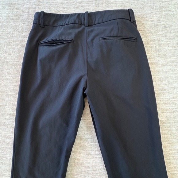 Theory Pants Womens 2‎ Black Cropped Dress Trouser Stretch Office Work Pockets - Picture 8 of 11